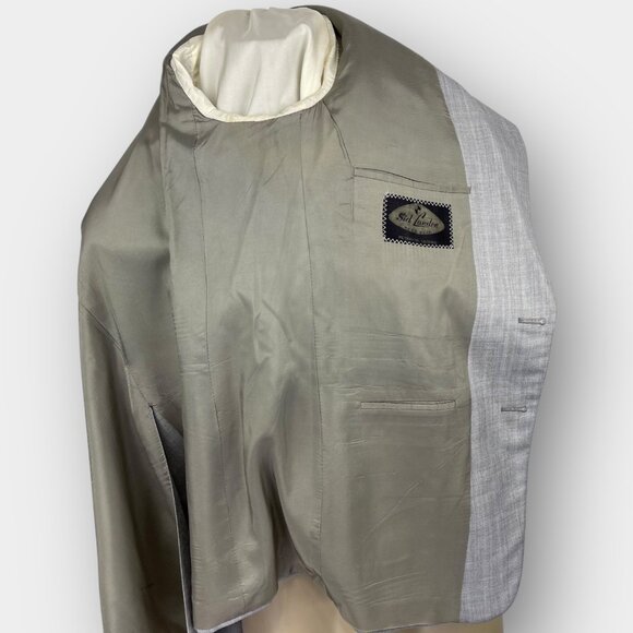 Sid Landen Merit Benchmark Men's 2-Piece Suit Gray 42R Flat Front Pants 38x31 - Picture 13 of 16